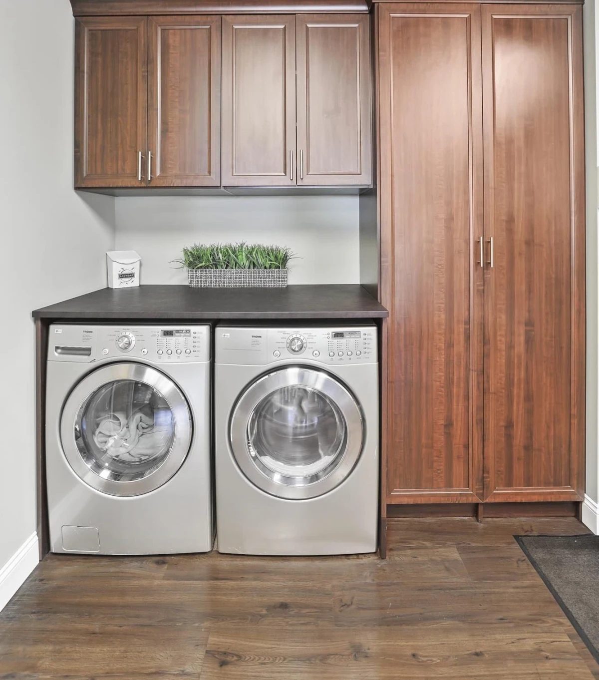 Laundry Room Wall Cabinet Installation for Detergent and Supply Storage